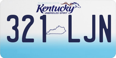 KY license plate 321LJN