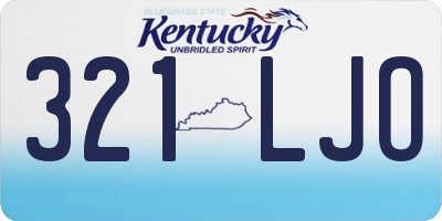 KY license plate 321LJO