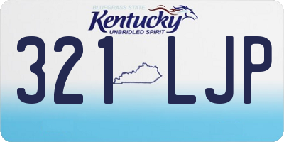 KY license plate 321LJP