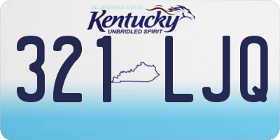 KY license plate 321LJQ