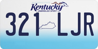KY license plate 321LJR