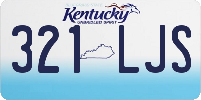 KY license plate 321LJS