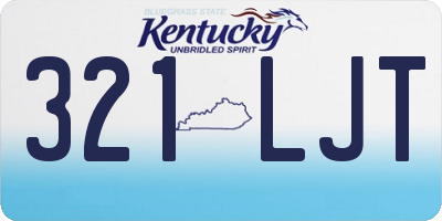 KY license plate 321LJT