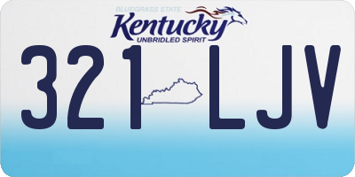 KY license plate 321LJV