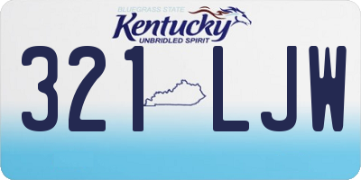 KY license plate 321LJW