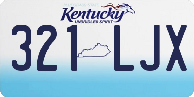 KY license plate 321LJX