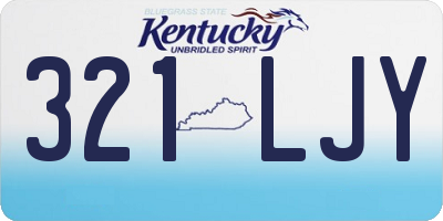 KY license plate 321LJY