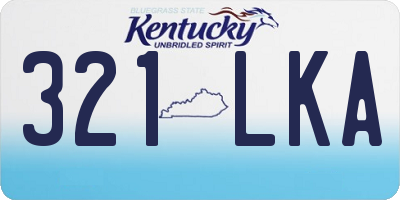 KY license plate 321LKA