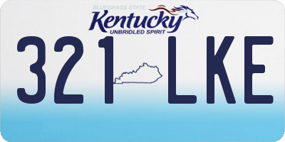 KY license plate 321LKE