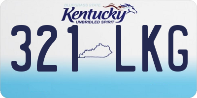 KY license plate 321LKG