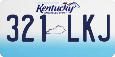 KY license plate 321LKJ
