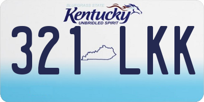 KY license plate 321LKK