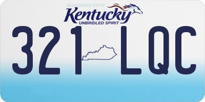 KY license plate 321LQC