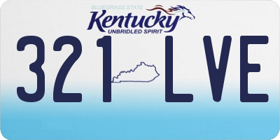 KY license plate 321LVE
