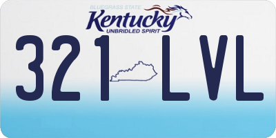 KY license plate 321LVL