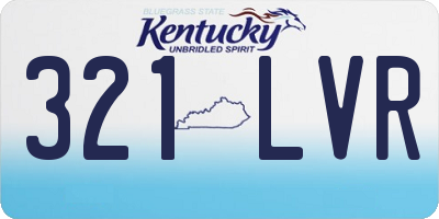 KY license plate 321LVR