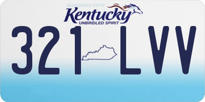 KY license plate 321LVV