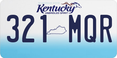 KY license plate 321MQR