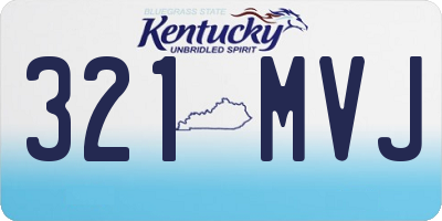 KY license plate 321MVJ