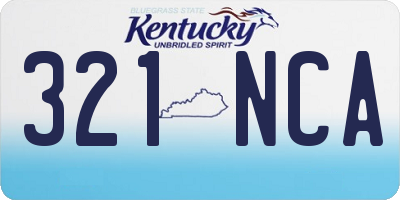 KY license plate 321NCA