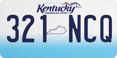 KY license plate 321NCQ