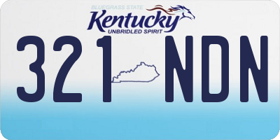 KY license plate 321NDN