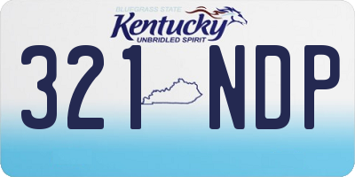 KY license plate 321NDP