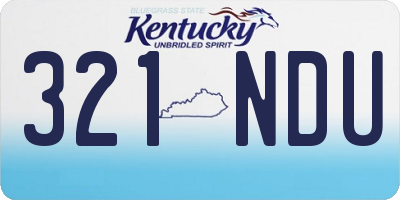 KY license plate 321NDU