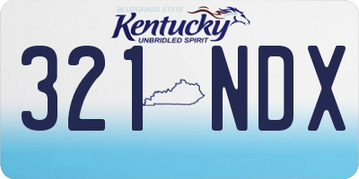 KY license plate 321NDX