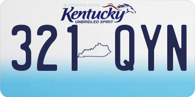 KY license plate 321QYN