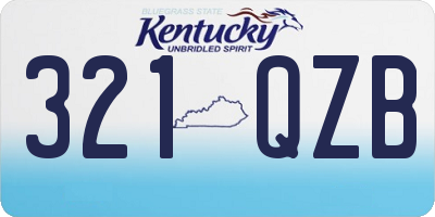 KY license plate 321QZB