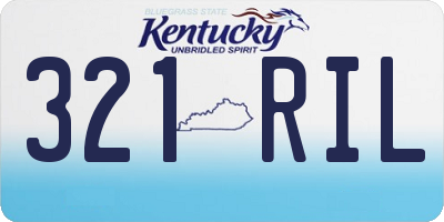 KY license plate 321RIL