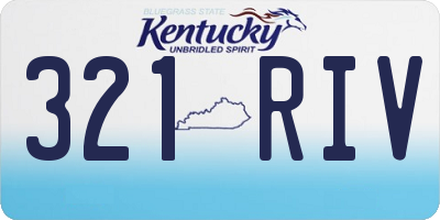 KY license plate 321RIV