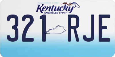 KY license plate 321RJE