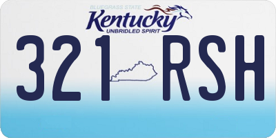 KY license plate 321RSH
