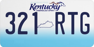 KY license plate 321RTG
