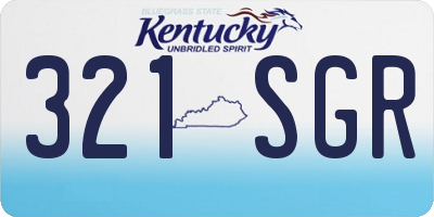 KY license plate 321SGR