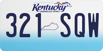KY license plate 321SQW