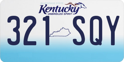 KY license plate 321SQY