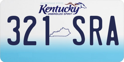 KY license plate 321SRA