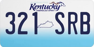 KY license plate 321SRB