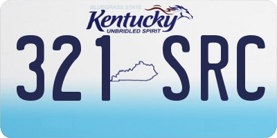 KY license plate 321SRC