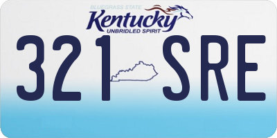 KY license plate 321SRE