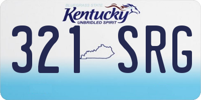 KY license plate 321SRG