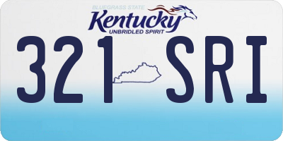 KY license plate 321SRI