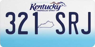 KY license plate 321SRJ