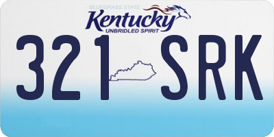 KY license plate 321SRK