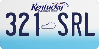 KY license plate 321SRL