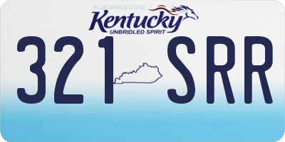 KY license plate 321SRR