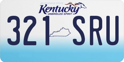 KY license plate 321SRU